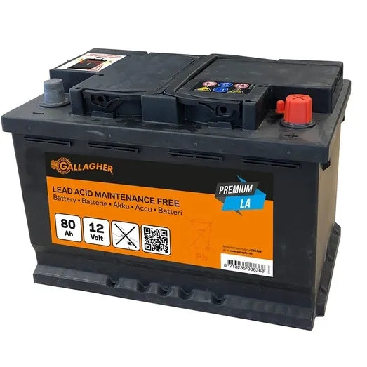 Gallagher 12V/80Ah Premium Lead Acid Battery