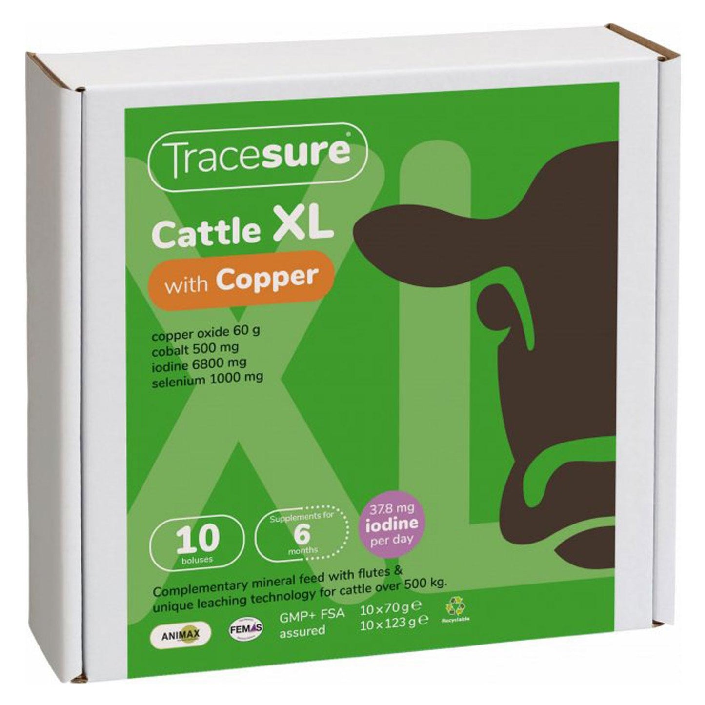 Animax Tracesure Cattle XL with Copper Bolus