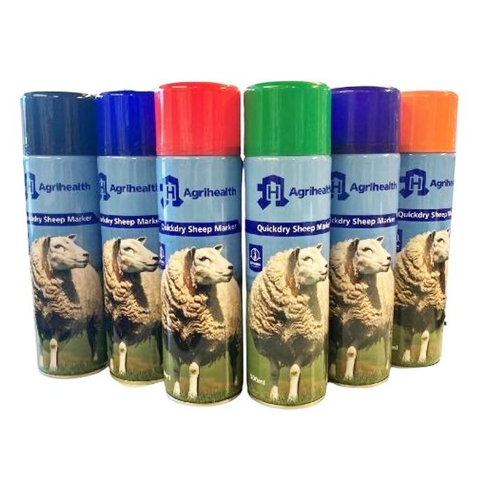 Agrihealth Quickdry Sheep Marker Spray Can - 500ml